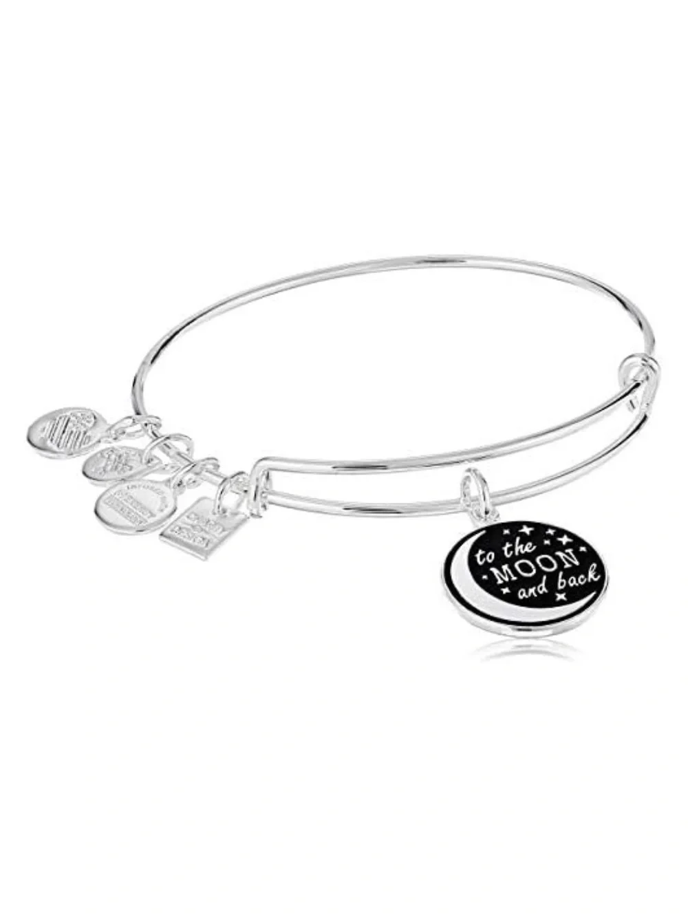Alex and Ani 'To the Moon and Back' Charm Bangle Bracelet - Silver & Blue